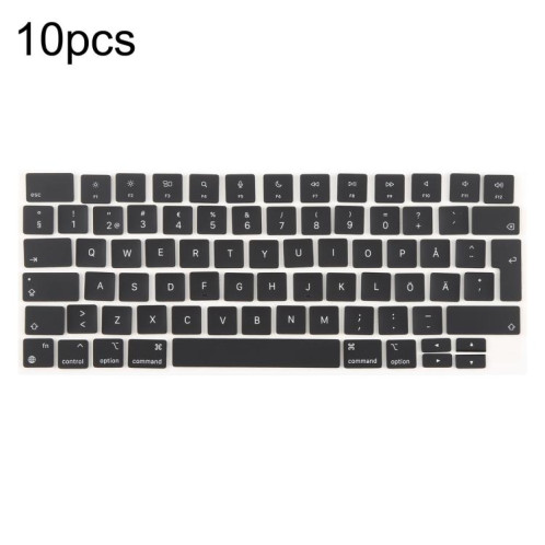 Lot de 10 touches de raccourci pour MacBook A2442, A2485, A2779, A2780, A2991, A2992, A2918, version UK, langue : Suède SH47061936-03